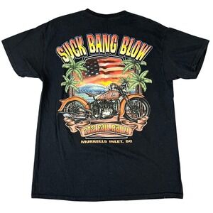 Suck Bang Blow 2021 Fall Rally Murrells Inlet SC Biker Graphic T Shirt M Mens